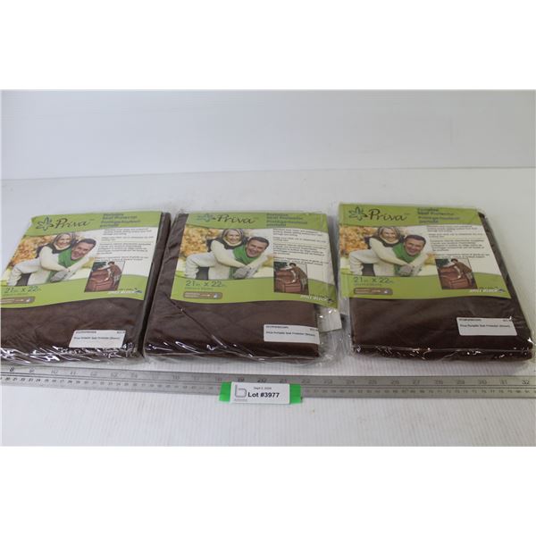 (3) Portable Seat Protectors (brown - NIB - 22" x 21")