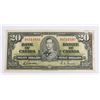 Image 1 : #32  1937  BANK OF CANADA $20 PAPER MONEY NOTE