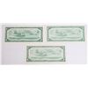 Image 2 : #34 1954  CANADA $1 ONE DOLLAR BILL LOT OF 3