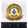 Image 1 : #155 CANADIEN SURETE DU QUEBEC POLICE BADGE BLUE