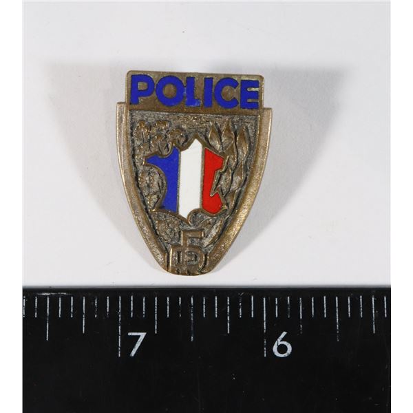 #202 FRENCH POLICE CAP BADGE INSIGNIA 1950 TO 70S