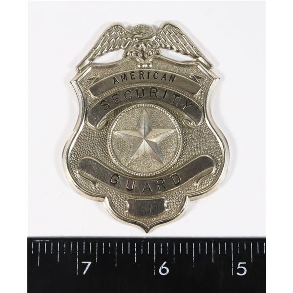 #223 UNITED STATES AMERICAN SECURITY GUARD BADGE
