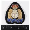 Image 1 : #230 RCMP CLOTH METAL CAP BADGE VARIATION 1977
