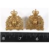 Image 1 : #234 RCMP COLLAR BADGE SET QUEENS CROWN PAIR