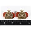 Image 1 : #235 RCMP COLLAR BADGE SET QEII STAYBRITE
