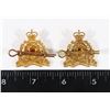 Image 2 : #237  RCMP COLLAR BADGE SET QEII PAIR