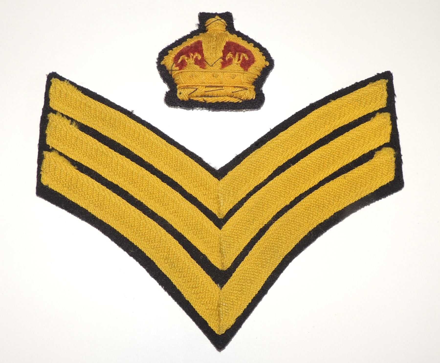 Ranks In The Rcmp #243 1940'S RCMP SERGEANT RANK W/ TUDOR CROWN