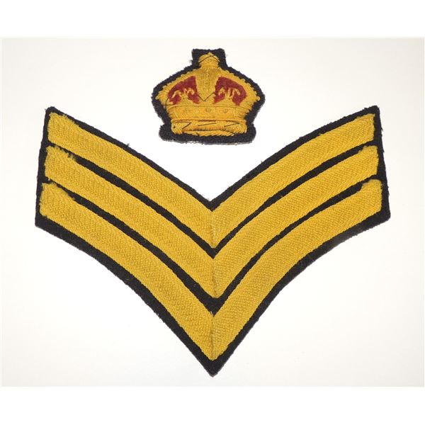 #243 1940'S RCMP SERGEANT RANK W/ TUDOR CROWN