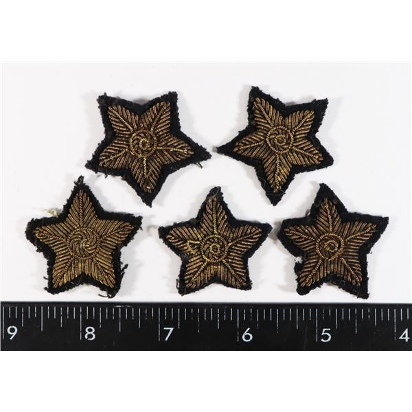 #247 EARLY RCMP SERVICE BADGE GOLD WIRE LOT OF 5