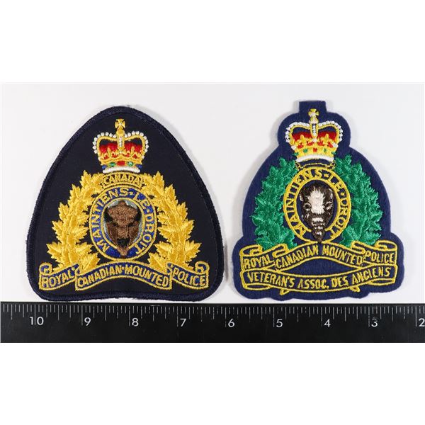 #262 PAIR RCMP PATCHES CRESTS BADGES QEII
