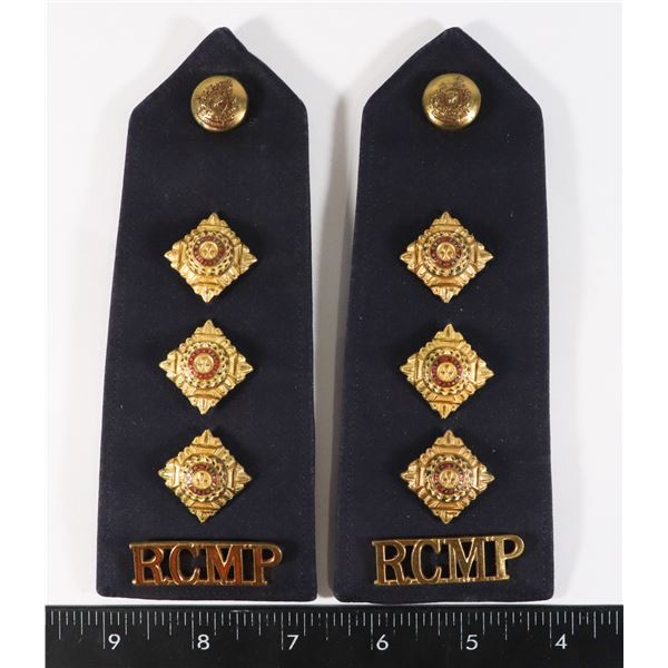#265 KINGS CROWN RCMP SHOULDER TITLES ON  BOARDS