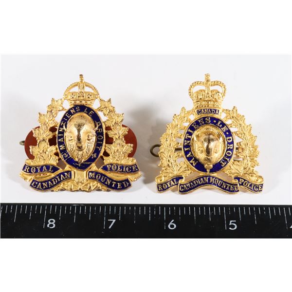 #296 1973 GAUNT MADE SET OF 2 RCMP BADGES GILT