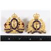 Image 1 : #296 1973 GAUNT MADE SET OF 2 RCMP BADGES GILT