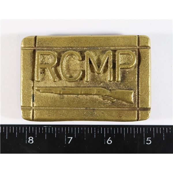 #297 MODERN TOURIST RCMP BELT BUCKLE HEAVY BRASS