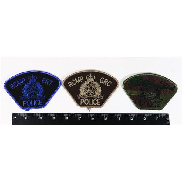 #311 3 RCMP ERT POLICE SHOULDER PATCHES INC CAMO