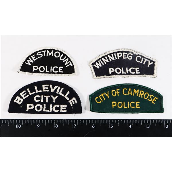 #324  4 CANADIAN PATCHES CAMROSE WINNIPEG AND