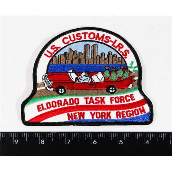 #408 U.S. CUSTOMS I.R.S. ELDORADO TASK FORCE PATCH
