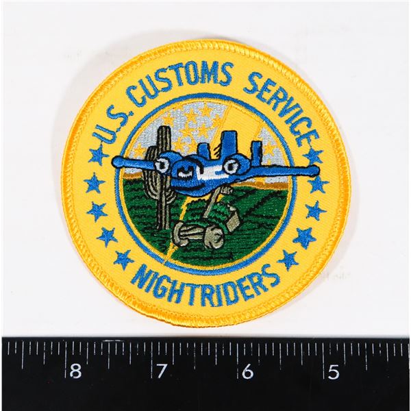 #410 U.S. CUSTOMS SERVICE NIGHTRIDERS PATCH PLANE