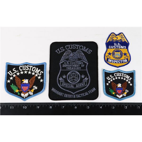 #415 LOT 4 U.S. CUSTOMS PATCHES INSPECTOR TREASURY