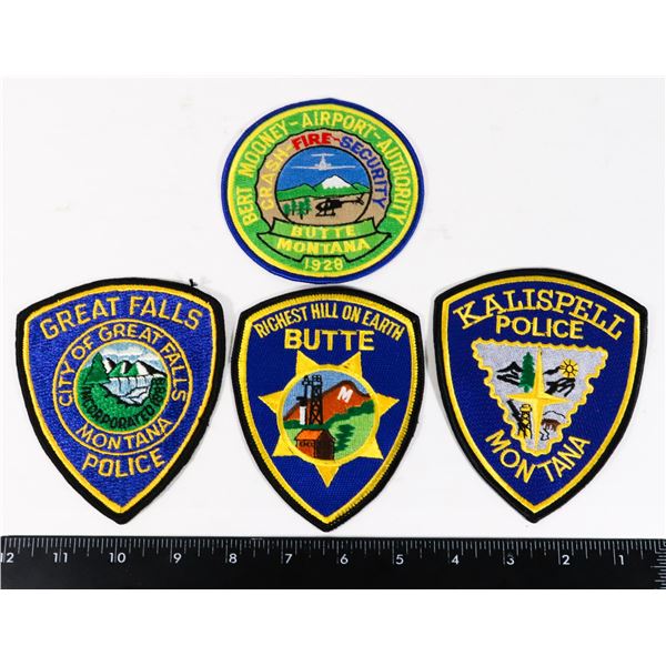 #422 MONTANA UNITED STATES LOT OF 4 PATCHES INC