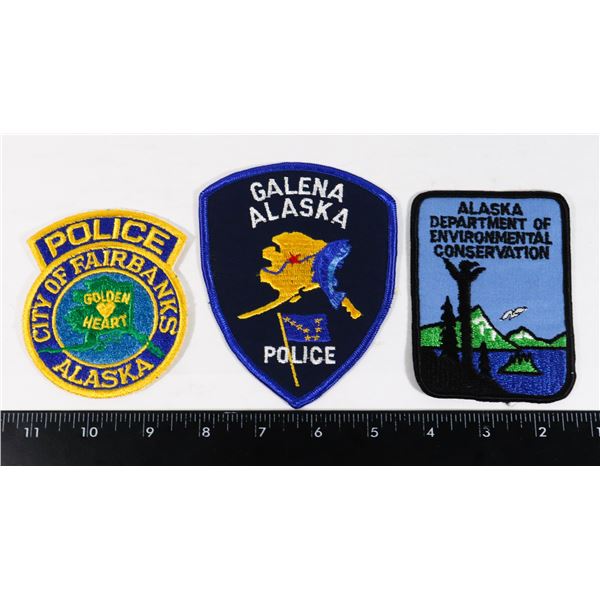 #436 LOT 3 PATCHES ALASKA GALENA FAIRBANKS POLICE
