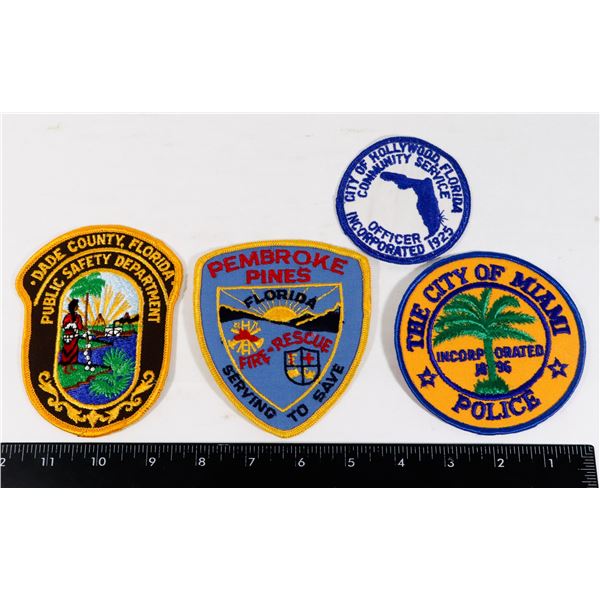 #443 UNITED STATES FLORIDA PATCH LOT OF 4 - MIAMI