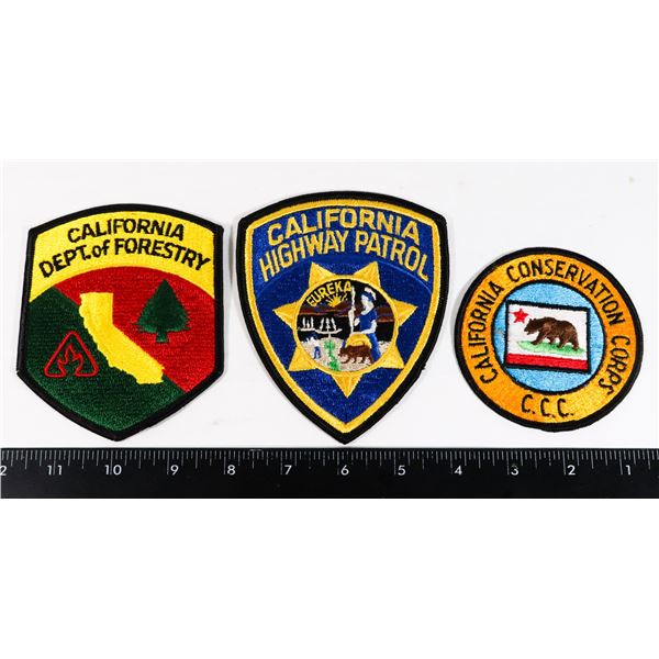 #447 LOT 3 UNITED STATES CALIFORNIA POLICE PATCHES