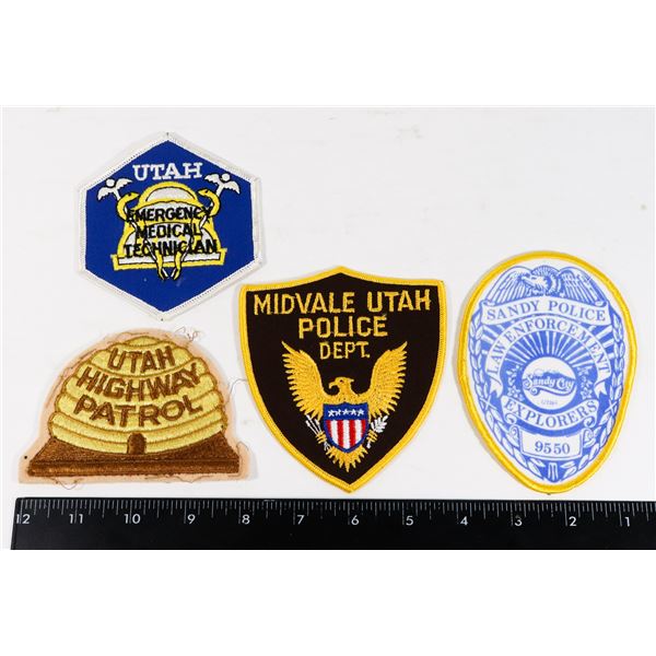 #452 LOT 4 UNITED STATES UTAH POLICE PATCHES