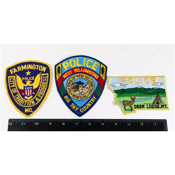 #454 LOT 3 UNITED STATES MONTANA POLICE PATCHES