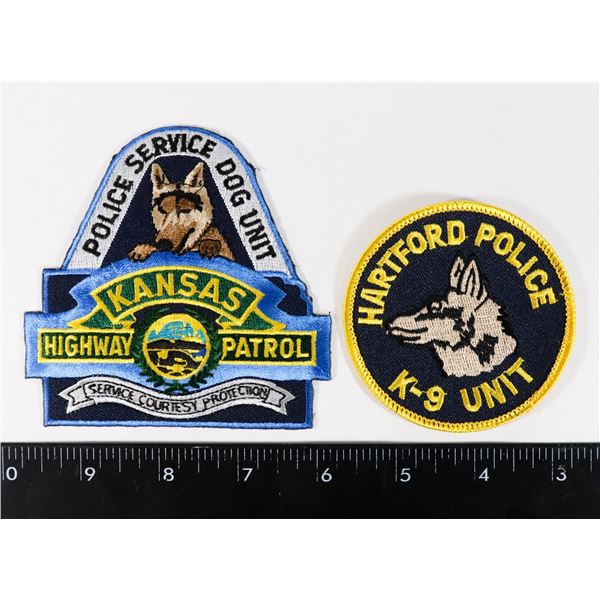 #464 LOT 2 UNITED STATES K-9 POLICE PATCHES KANSAS