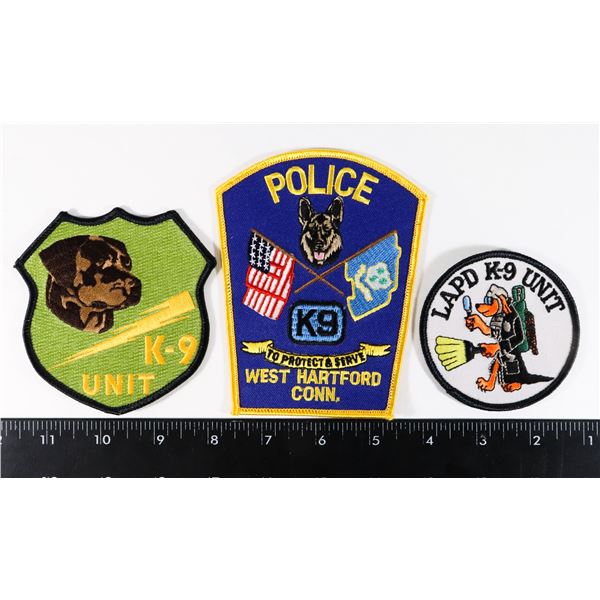 #465  LOT  3 UNITED STATES K-9 POLICE PATCHES LAPD