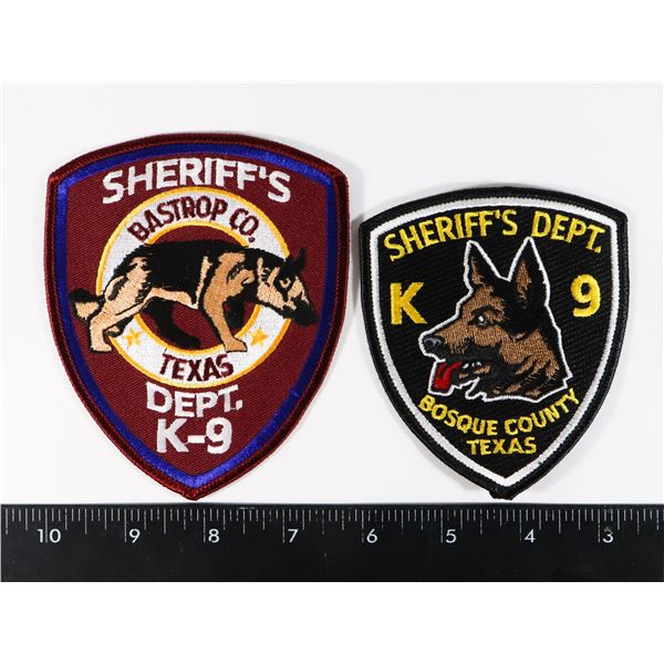 #468 LOT 2 UNITED STATES K-9 POLICE PATCHES TEXAS