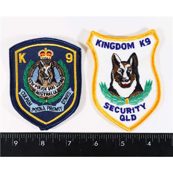 #473 AUSTRALIA K-9 POLICE PATCH LOT OF 2 INCLUDING