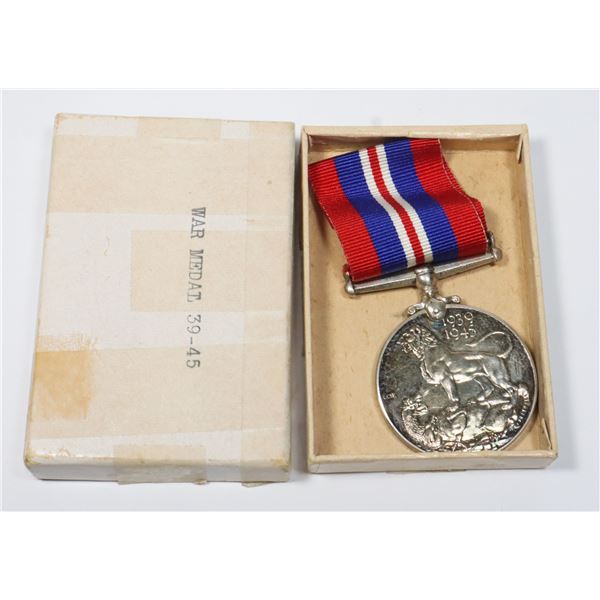 #481 WW2 CANADIAN 1939 1945 WAR MEDAL SILVER W/