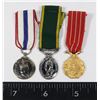 Image 1 : #521 LOT OF 3 MINIATURE MEDALS CANADIAN FORCES