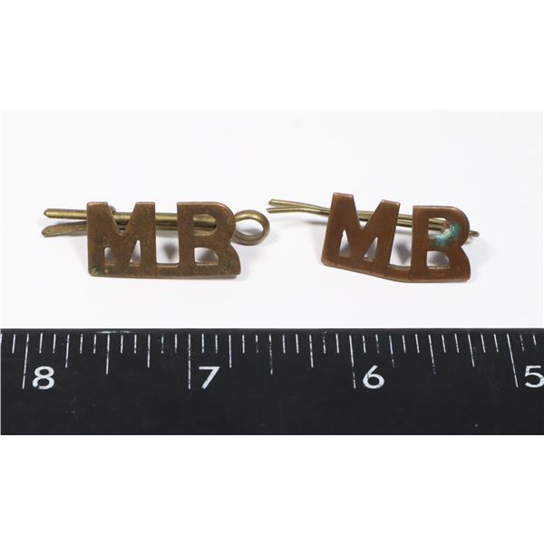 #535 WW1 CANADIAN MOUNTED RIFLES SHOULDER TITLES