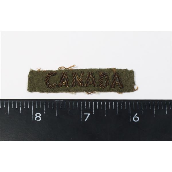 #536 WW1 CANADIAN CLOTH SHOULDER TITLE INSIGNIA