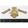 Image 1 : #547 WW2 8TH CANADIAN HUSSARS CAP BADGE SET