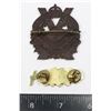Image 2 : #555 WW2 CALGARY HIGHLANDERS CAP BADGE AND