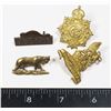 Image 1 : #572 WW1 WW2 LOT 4 CANADIAN COLLAR BADGES INC