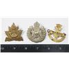 Image 1 : #574 3 WW2 CANADA CAP BADGES INC WENTWORTH