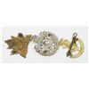 Image 2 : #574 3 WW2 CANADA CAP BADGES INC WENTWORTH