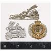 Image 1 : #614 LOT OF 3 BRITISH CAP BADGE INSIGNIA INCLUDING