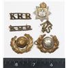 Image 1 : #617 LOT OF 6 ASSORTED BRITISH MILITARY INSIGNIA