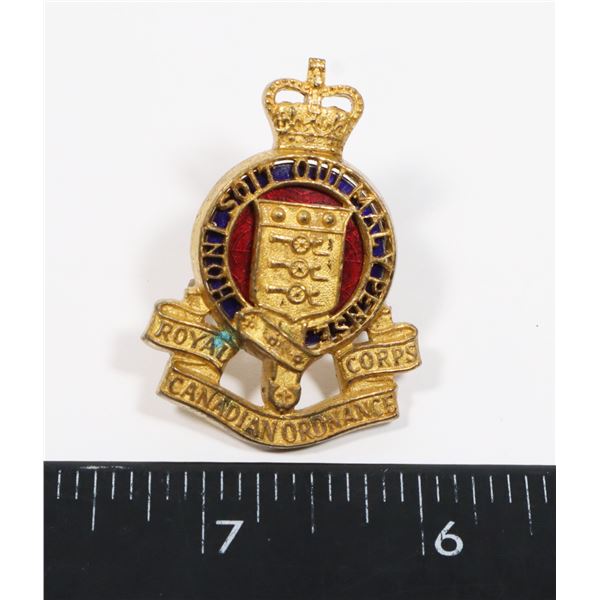 #624 OFFICERS ROYAL CANADIAN ORDNANCE CORPS BADGE
