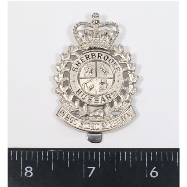 #630 CANADIAN SHERBROOK HUSSARS CAP BADGE