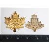 Image 1 : #642 LOT OF 2 CANADIAN MILITARY BADGES LE REGIMENT