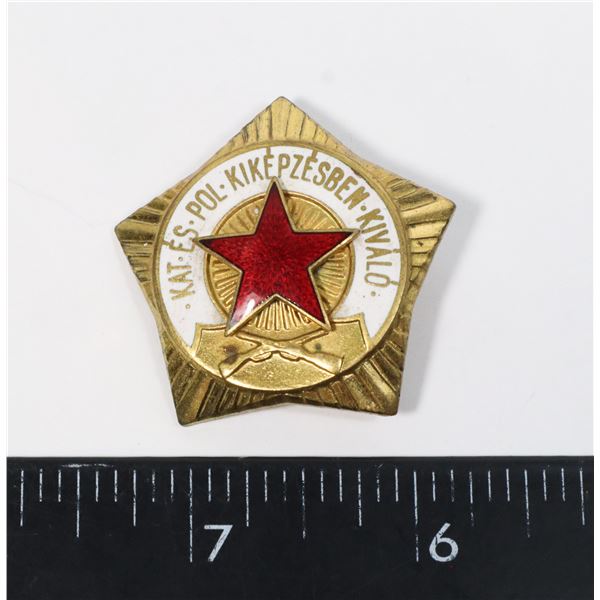 #695   USSR  COMMUNIST HUNGARIAN OFFICER BADGE