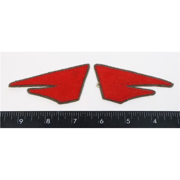 #698 ITALIAN MILITARY COLLAR PATCHES BADGE PAIR