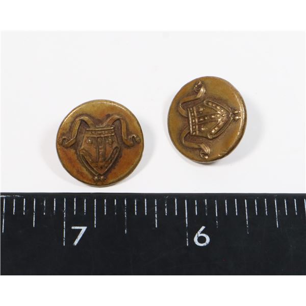 #703  ROMAN CATHOLIC PAPAL TIARA BUTTON LOT OF 2